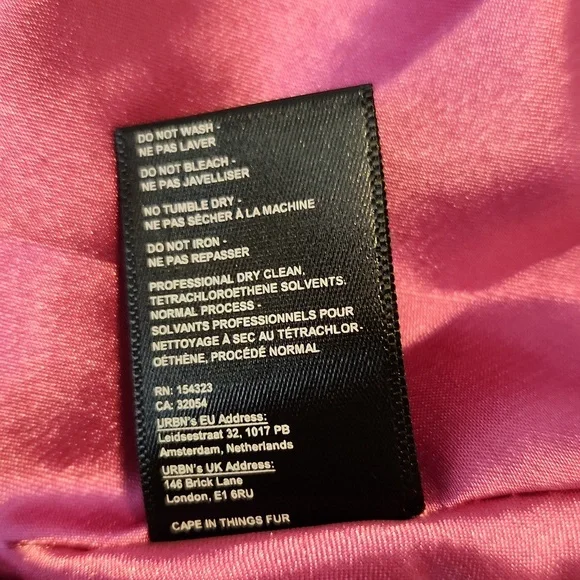 Hot Pink Anthropologie Faux Fur Capelet Shrug Bolero One Size Fits Most - Picture 15 of 15